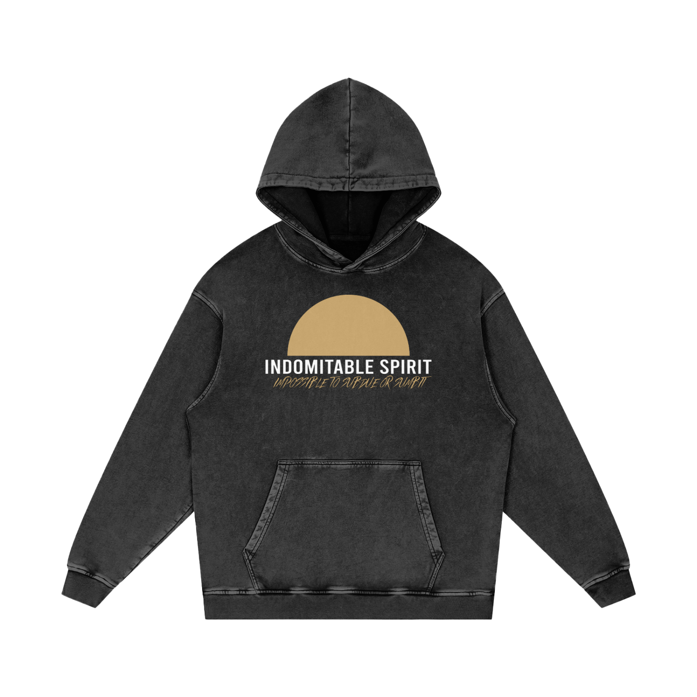 Snow Washed Loose Cotton Hoodie