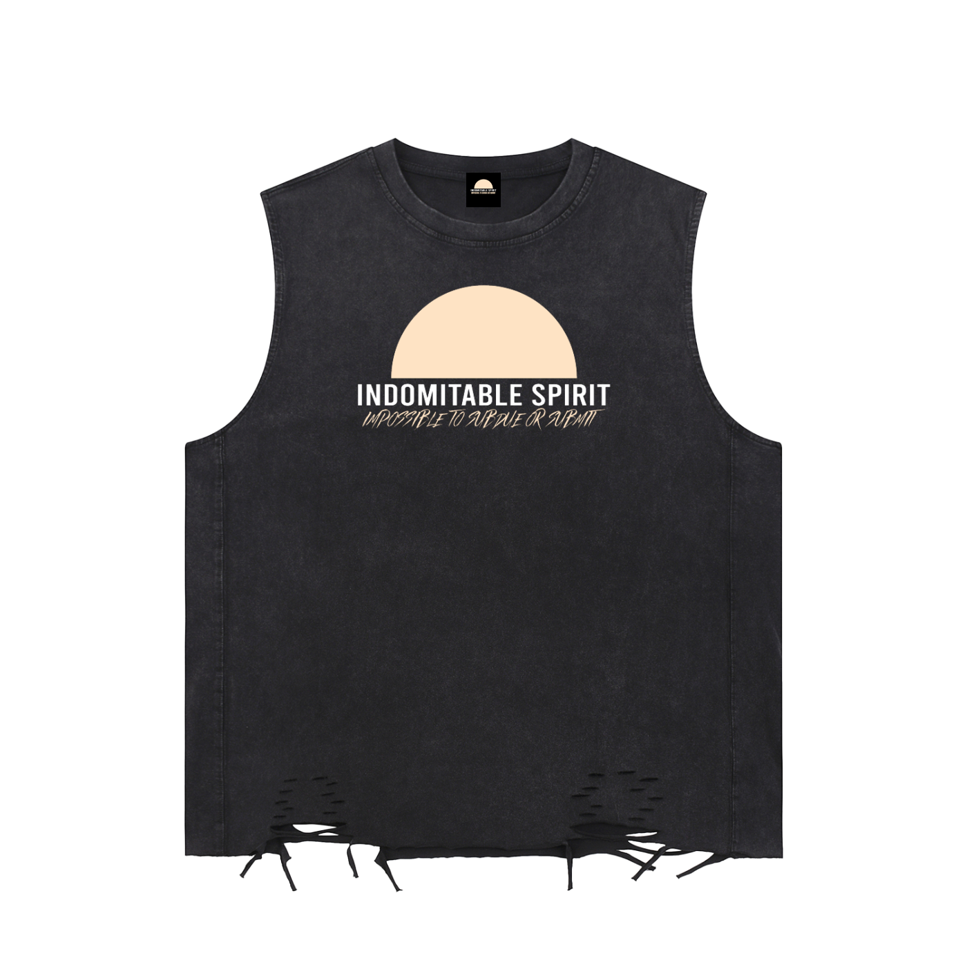 Snow Washed Raw-Hem Tank Top