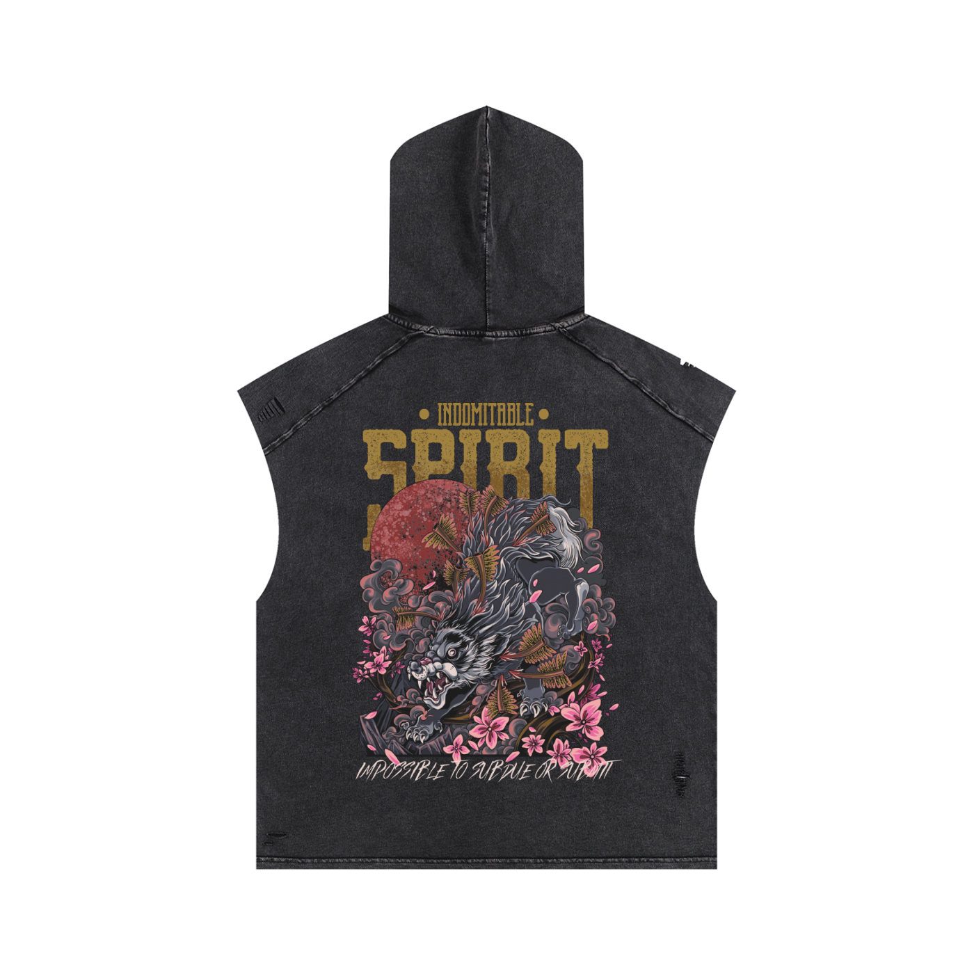 Snow Washed Boxy Hooded Tank Top