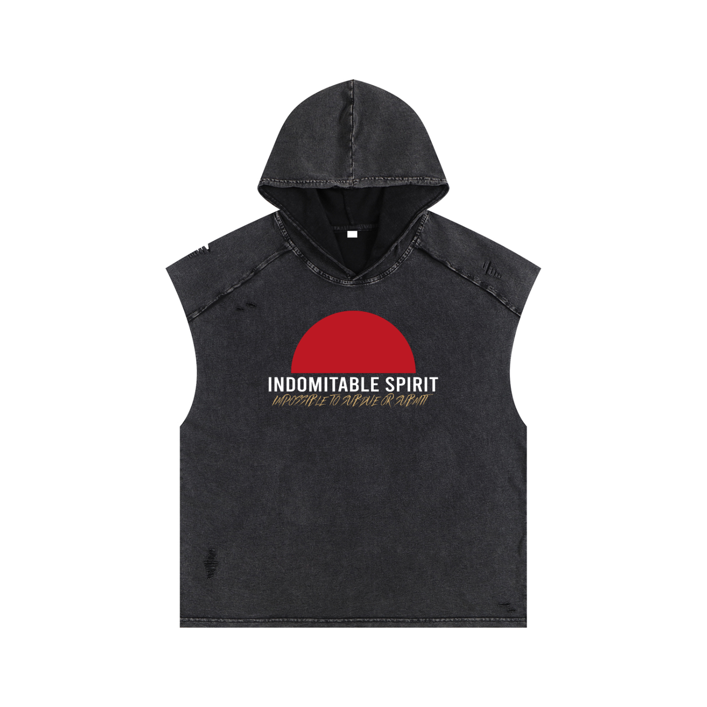 Snow Washed Boxy Hooded Tank Top