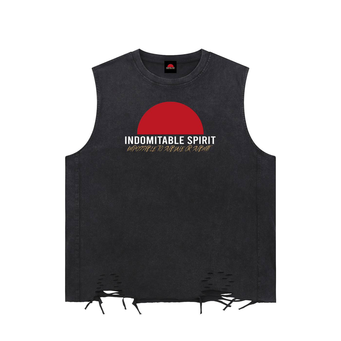 Snow Washed Raw-Hem Tank Top