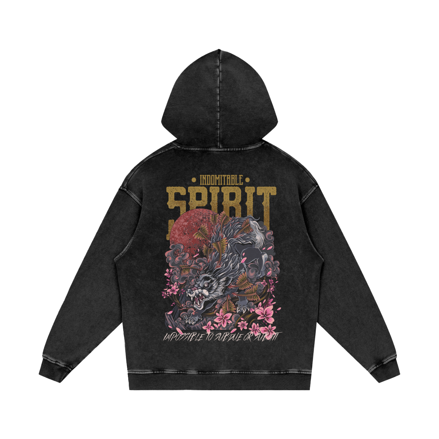 Snow Washed Loose Cotton Hoodie