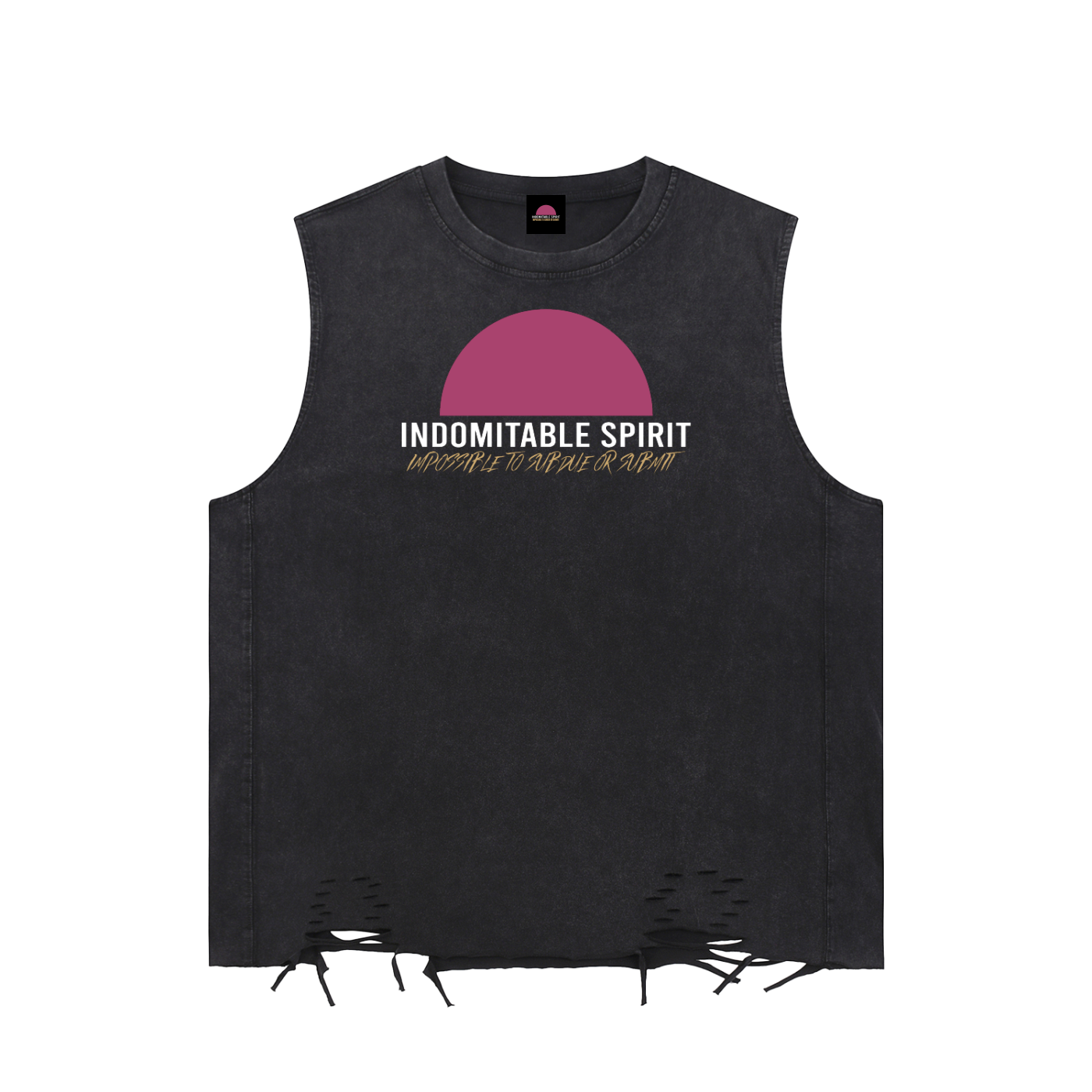 Snow Washed Raw-Hem Tank Top