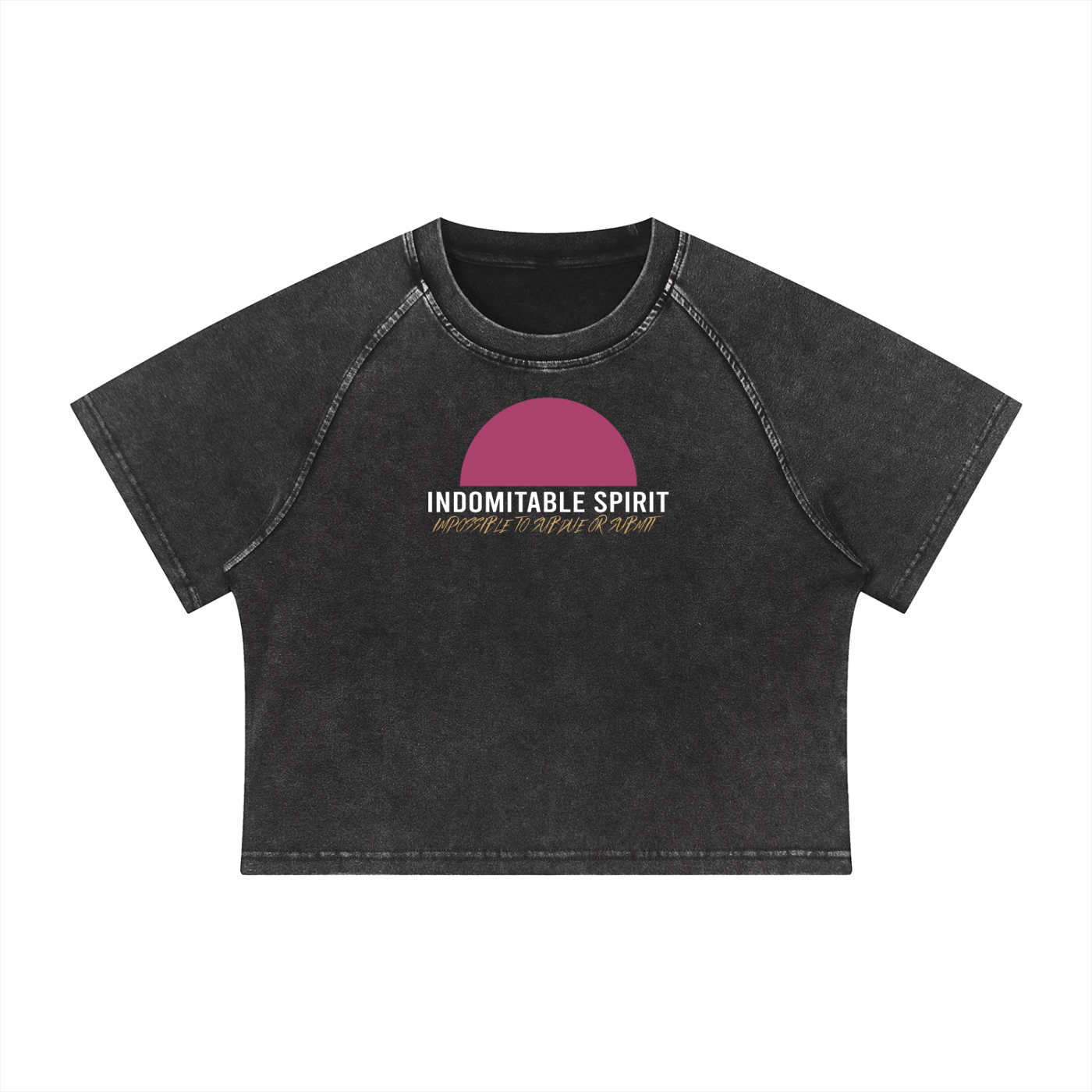 Women's Mineral Wash Raglan Crop T-Shirt