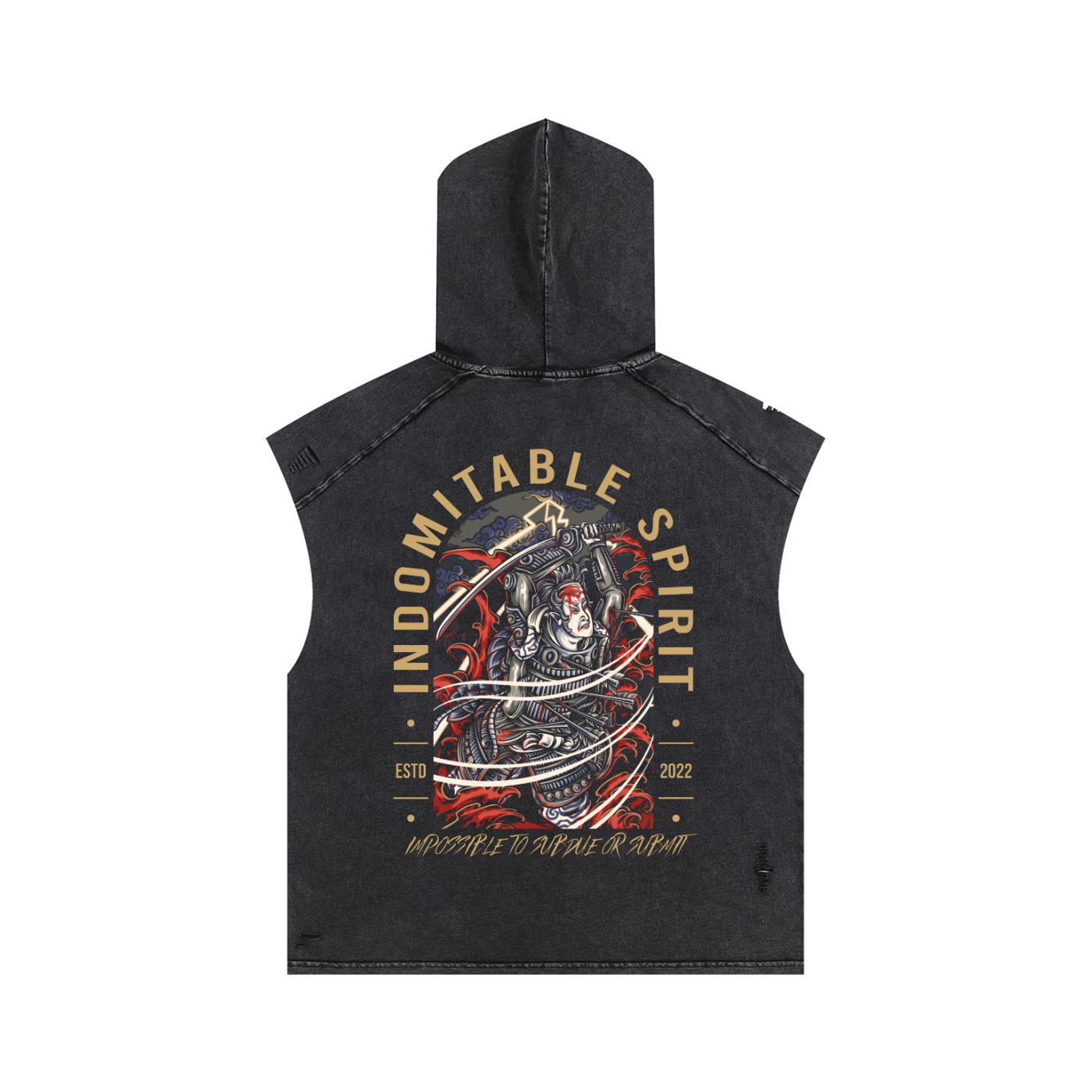 Snow Washed Boxy Hooded Tank Top
