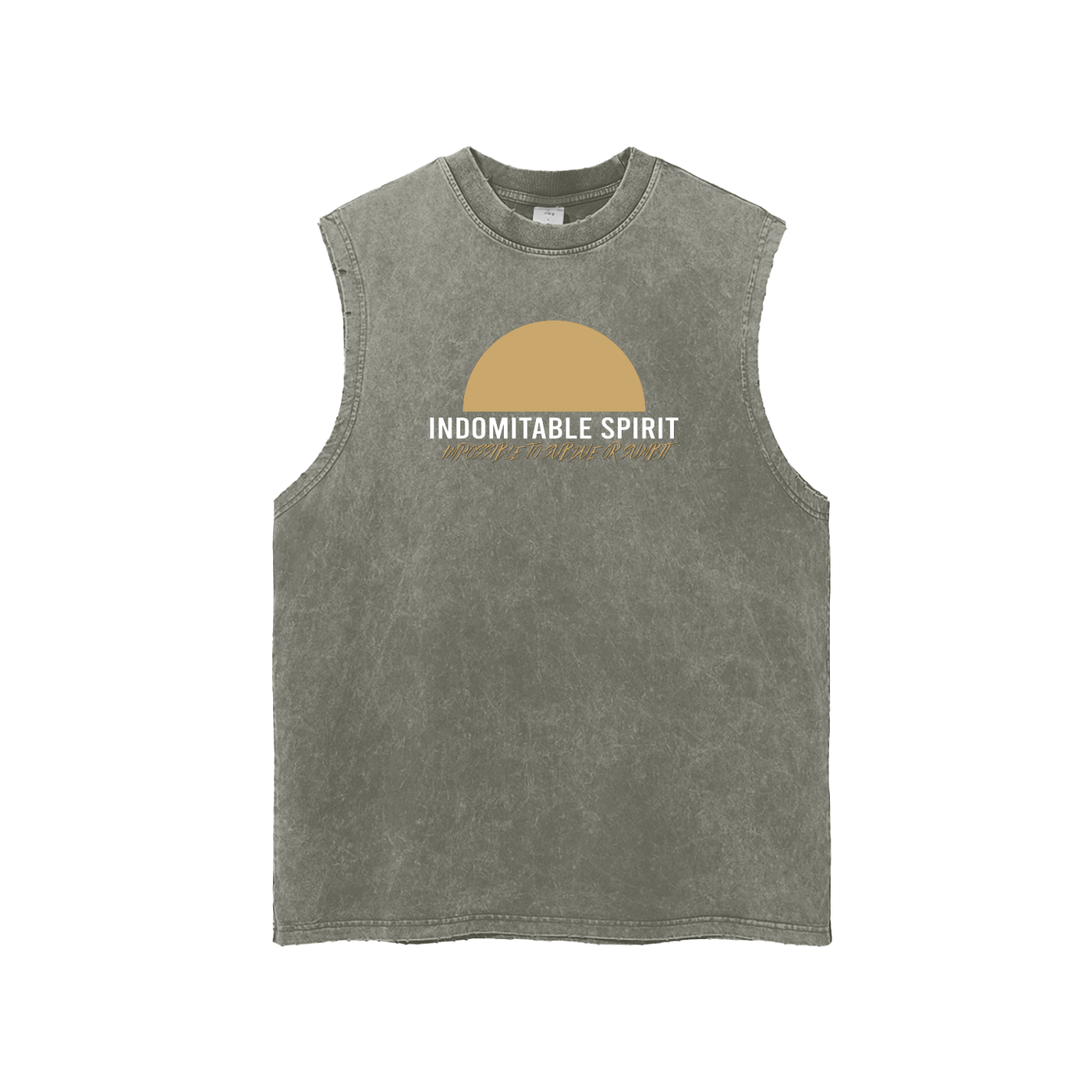 Snow Washed Frayed Hem Tank Top
