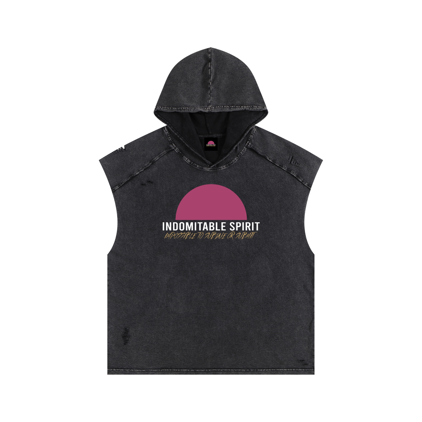 Snow Washed Boxy Hooded Tank Top