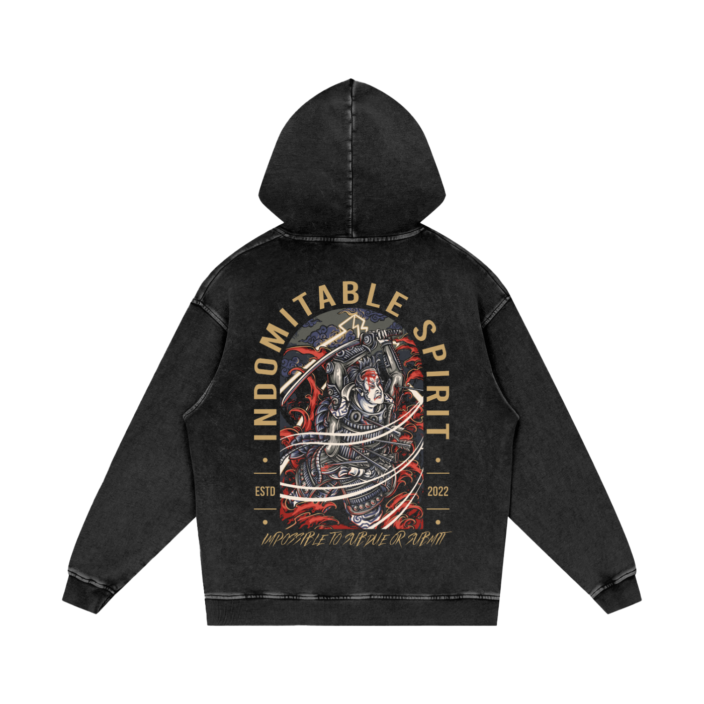 Snow Washed Loose Cotton Hoodie