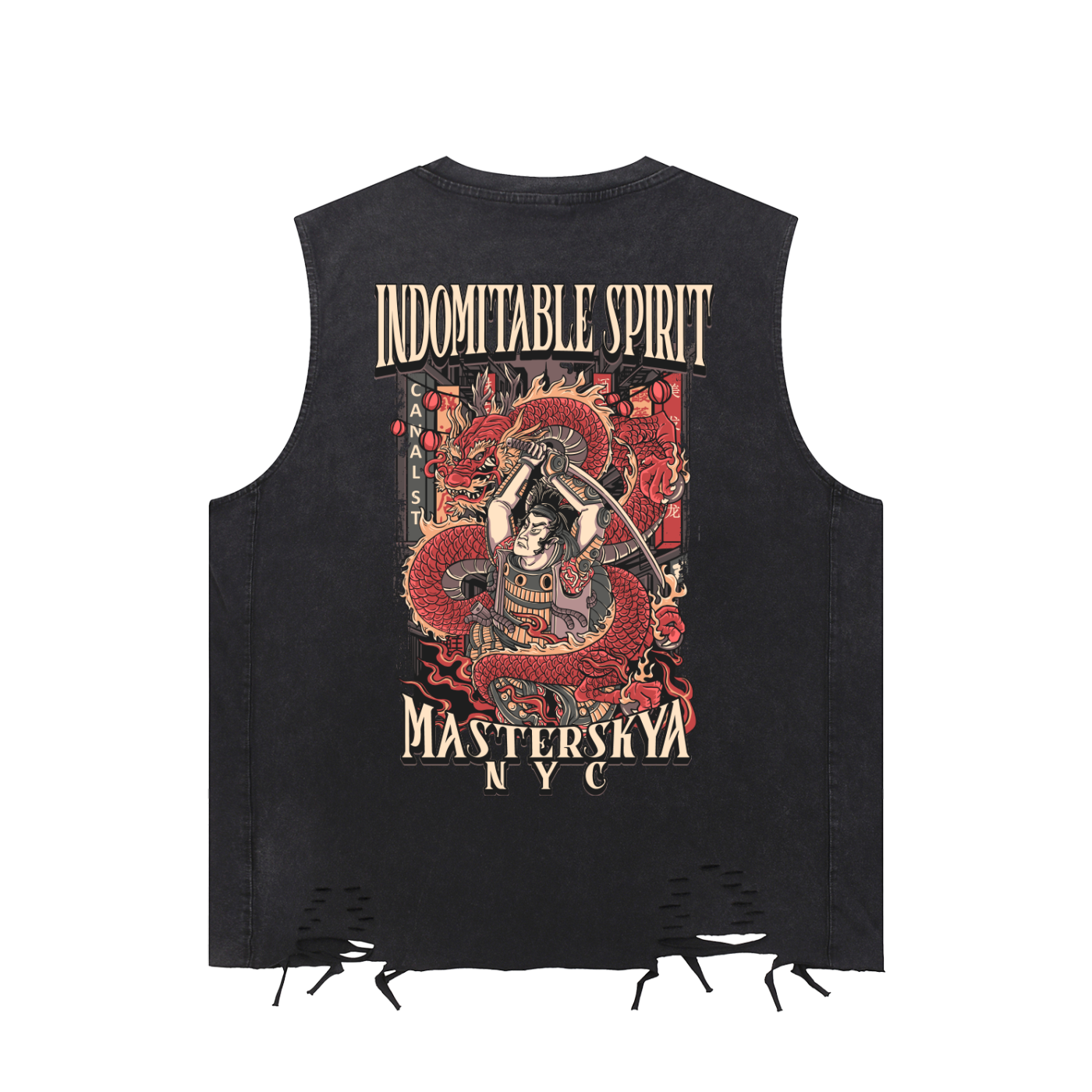 Snow Washed Raw-Hem Tank Top